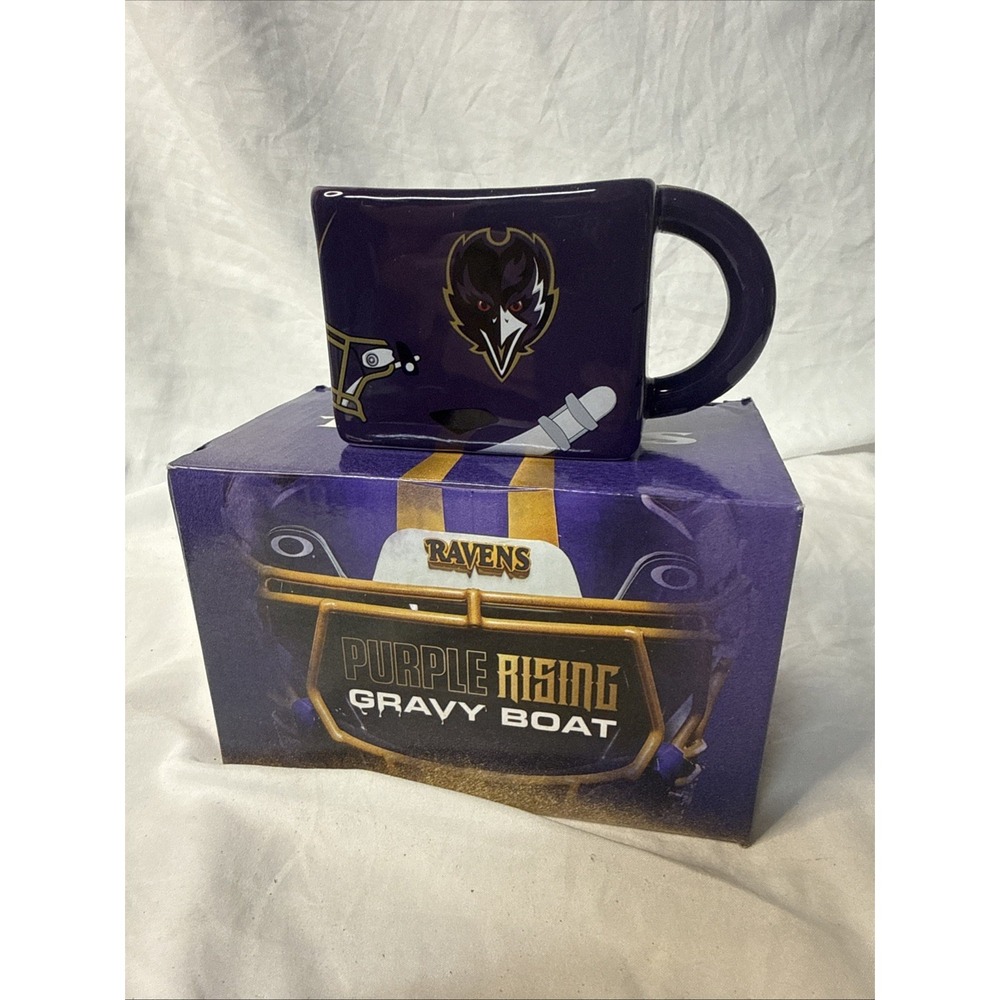 NEW 2025 The Baltimore Ravens "Purple Rising" helmet gravy boat Collectible NFL